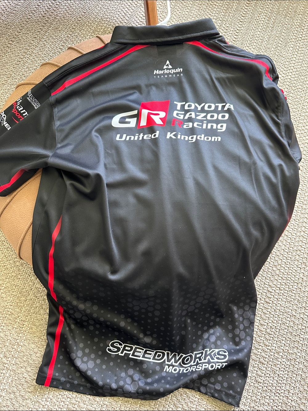 Toyota Racing Black Polo with Red Accents - Picture 2 of 8